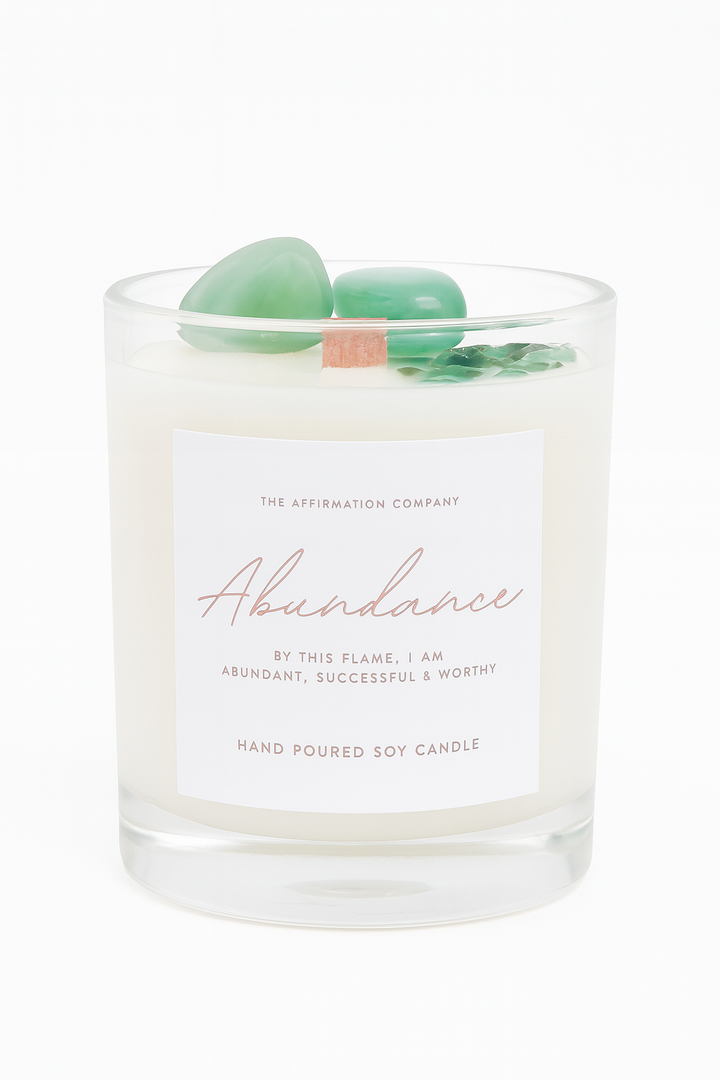 ABUNDANCE - Crystal Infused Candle