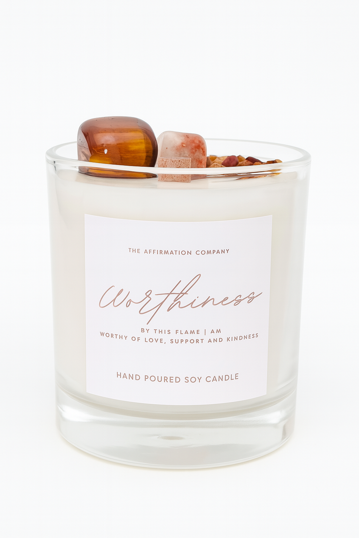 WORTHINESS - Crystal Infused Candle