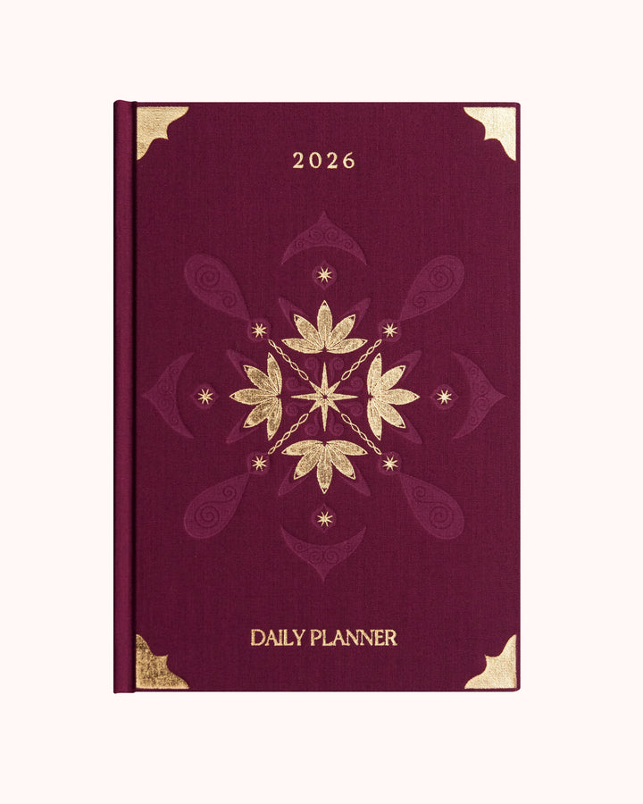 2026 Daily Planner (Burgundy)