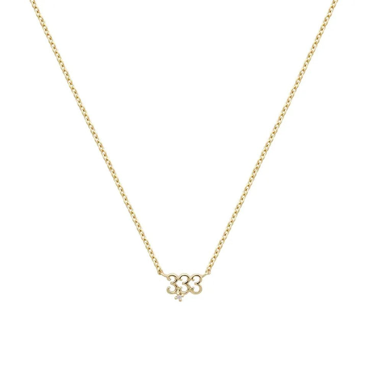 333 Minimal Angel Number Necklace - The Affirmation Company