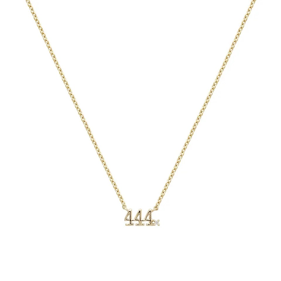 444 Minimal Angel Number Necklace - The Affirmation Company