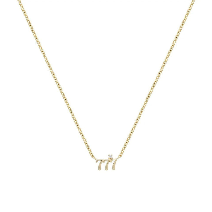 777 Minimal Angel Number Necklace - The Affirmation Company