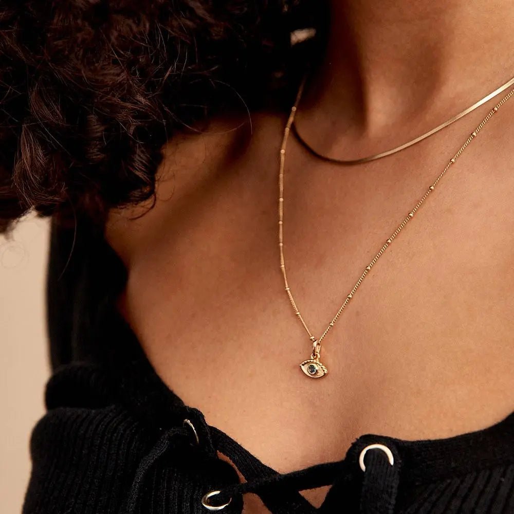 Evil Eye Necklace - The Affirmation CompanyGold