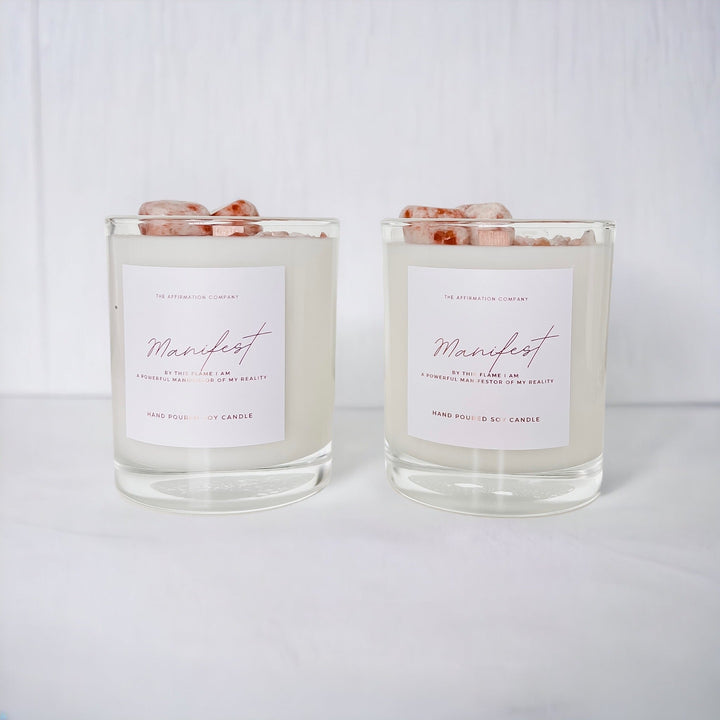 Manifest Crystal Infused Candle - The Affirmation CompanyCandles