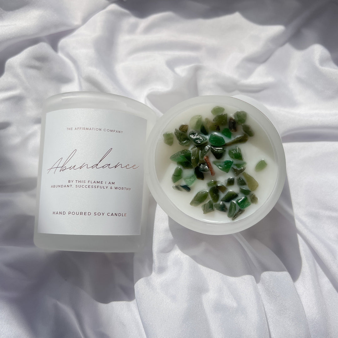 ABUNDANCE - Crystal Infused Candle (Mini)