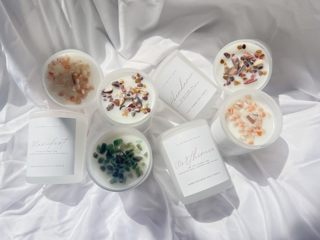 MINI Abundance Crystal Infused Candle - The Affirmation CompanyCandles