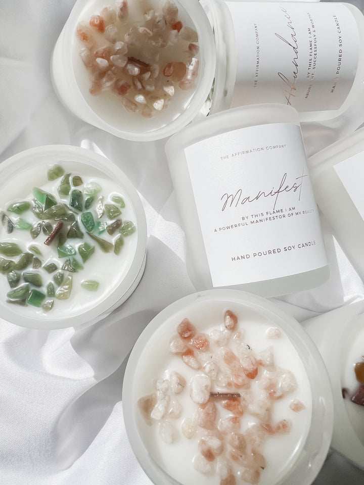 MINI Abundance Crystal Infused Candle - The Affirmation CompanyCandles