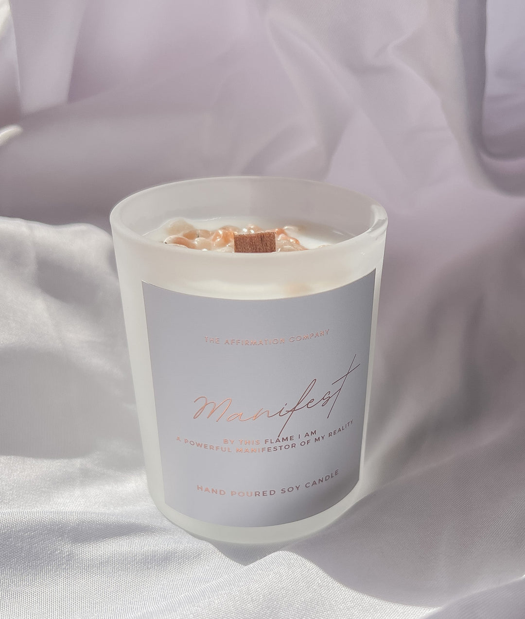 MINI Manifest Crystal Infused Candle - The Affirmation CompanyCandles