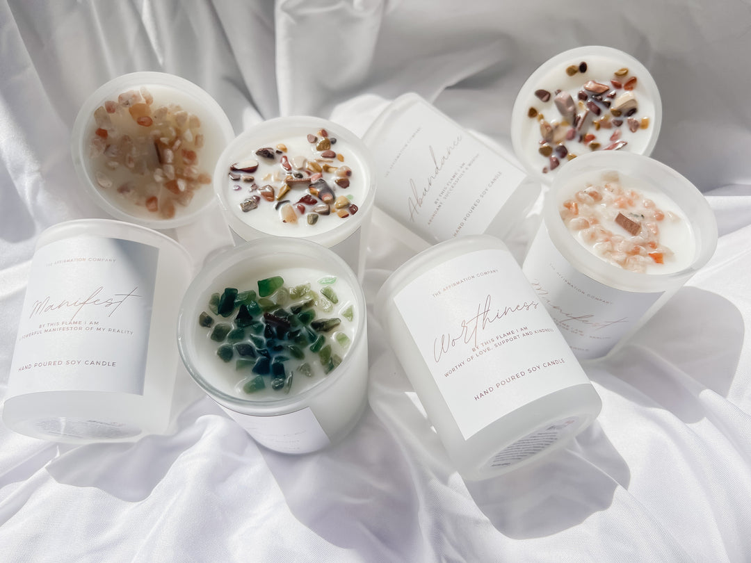 MINI Manifest Crystal Infused Candle - The Affirmation CompanyCandles