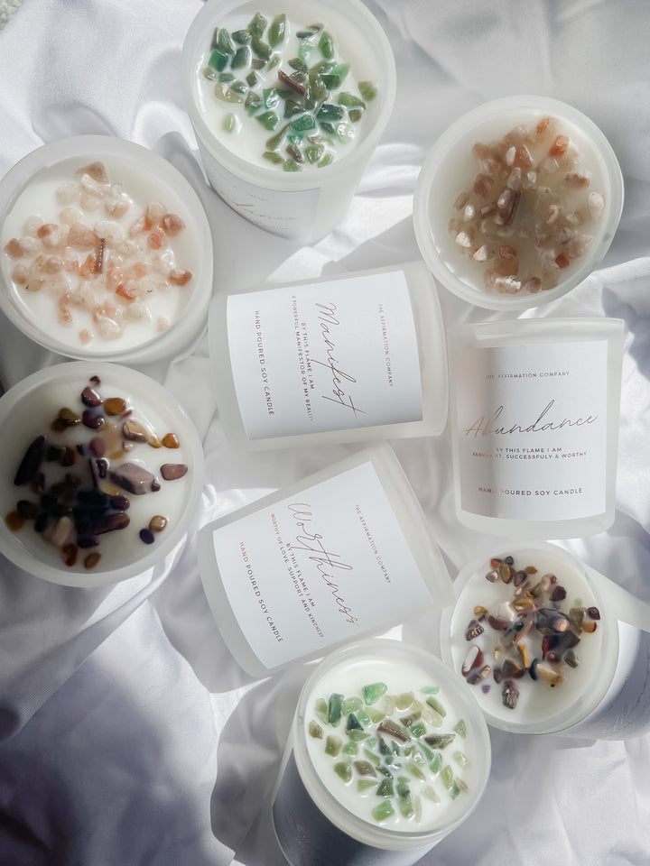 MINI Manifest Crystal Infused Candle - The Affirmation CompanyCandles