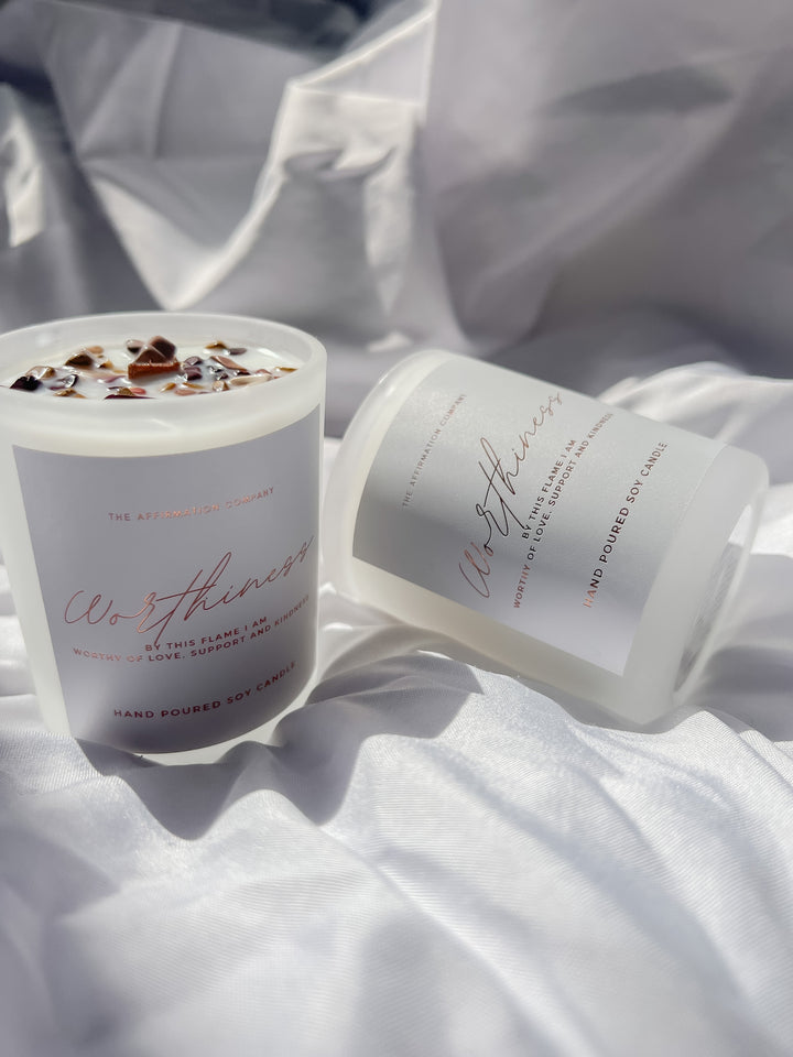 MINI Worthiness Crystal Infused Candle - The Affirmation CompanyCandles