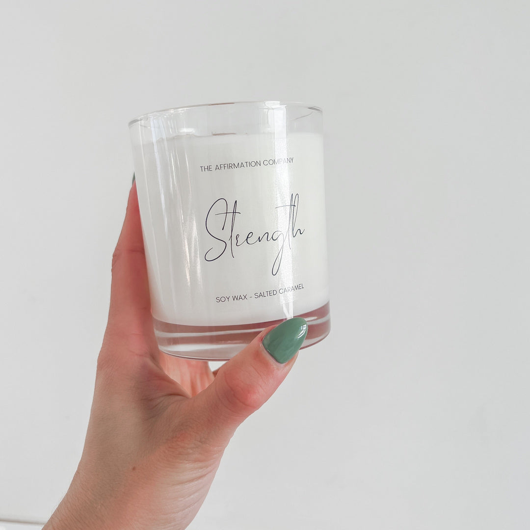 Strength Crystal Infused Candle - The Affirmation CompanyCandles