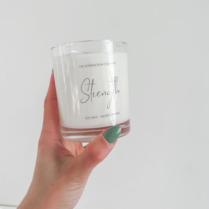 Strength Crystal Infused Candle - The Affirmation CompanyCandles